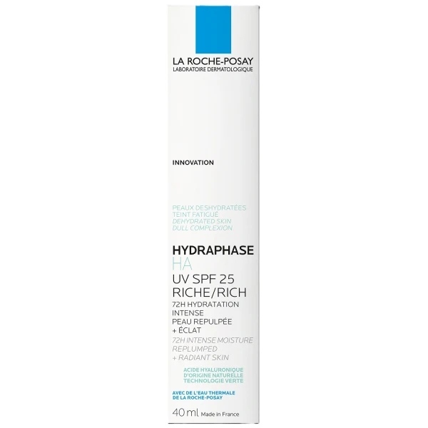 La Roche-Posay Hydraphase HA UV, krem intensywnie nawilżający z filtrem UV, SPF 25, 40 ml