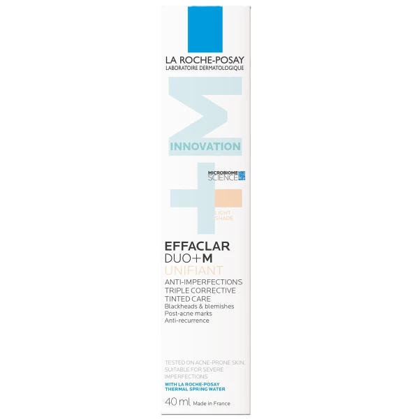La Roche-Posay Effaclar Duo+M Unifiant, tonujący krem zwalczający niedoskonałości, odcień jasny, 40 ml