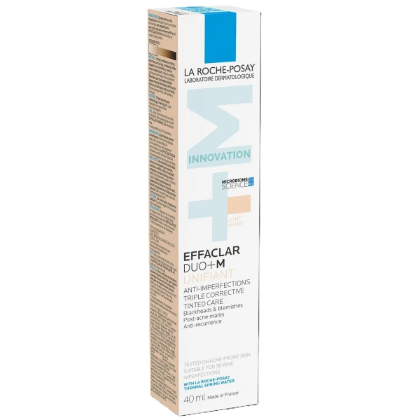 La Roche-Posay Effaclar Duo+M Unifiant, tonujący krem zwalczający niedoskonałości, odcień jasny, 40 ml
