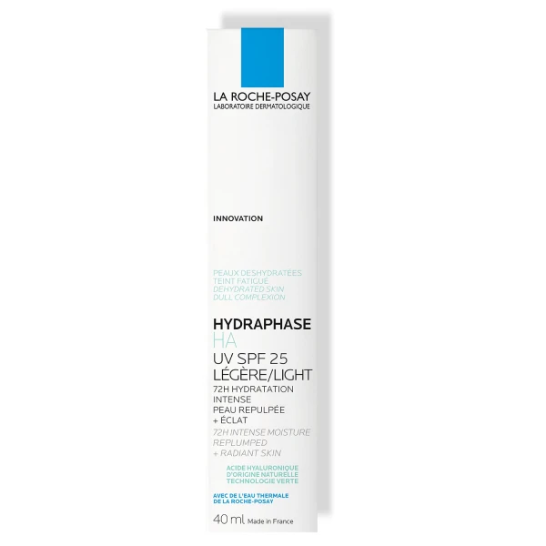 La Roche-Posay Hydraphase HA UV, lekki krem intensywnie nawilżający z filtrem UV, SPF 25, 40 ml