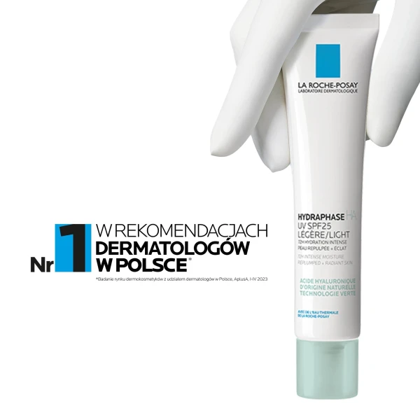 La Roche-Posay Hydraphase HA UV, lekki krem intensywnie nawilżający z filtrem UV, SPF 25, 40 ml