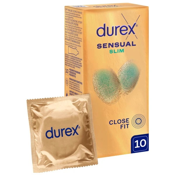 Durex Sensual Slim, prezerwatywy supercienkie, 10 sztuk