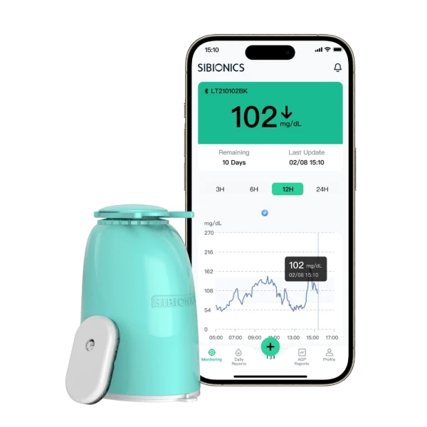 Sibionics GS1 Sensor CGM, system ciągłego monitorowania glukozy, 1 sztuka