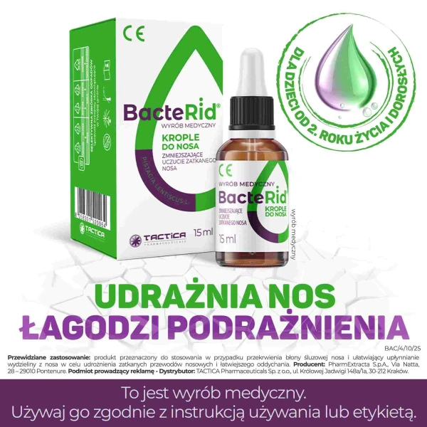 Bacterid, krople do nosa, 15 ml
