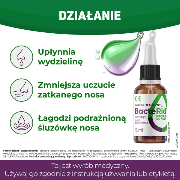Bacterid, krople do nosa, 15 ml