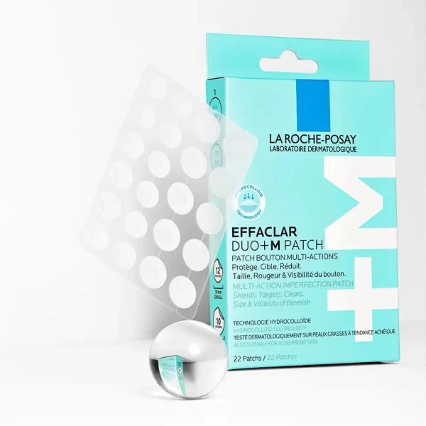 La Roche-Posay Effaclar Duo+M, wielofunkcyjne plasterki na pryszcze, 22 sztuki