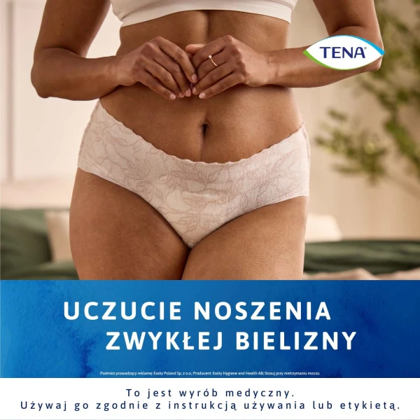 Tena Silhouette Plus White, dyskretne majtki chłonne dla kobiet, rozmiar M, 12 sztuk