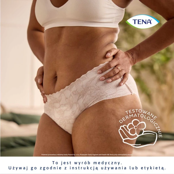 Tena Silhouette Plus White, dyskretne majtki chłonne dla kobiet, rozmiar M, 12 sztuk
