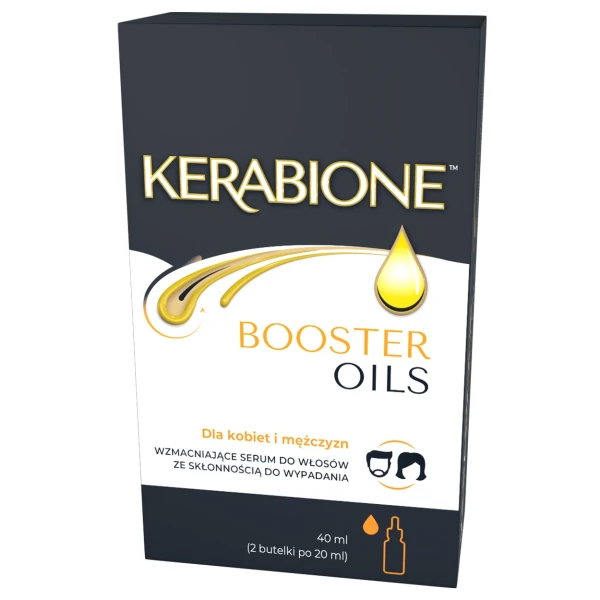 Kerabione Booster Oils, wzmacniające serum do włosów ze skłonnością do wypadania, 2 x 20 ml