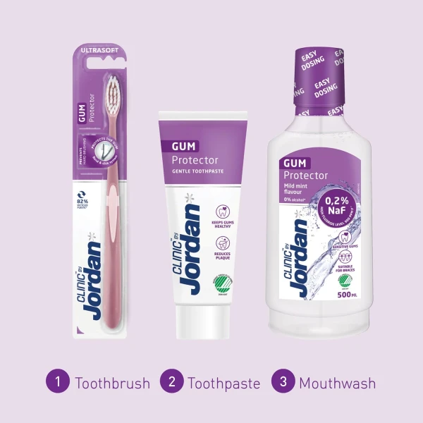 Jordan Clinic Gum Protector, szczoteczka do zębów, Ultrasoft, 1 sztuka
