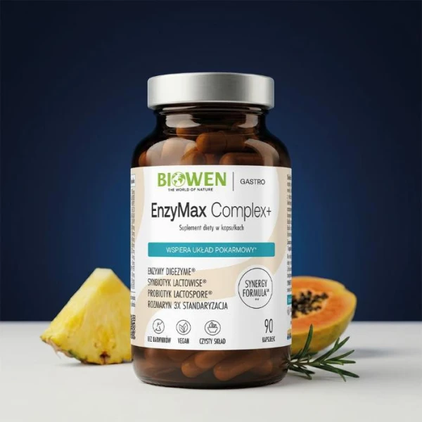 Biowen EnzyMax Complex+, enzymy trawienne, 90 kapsułek