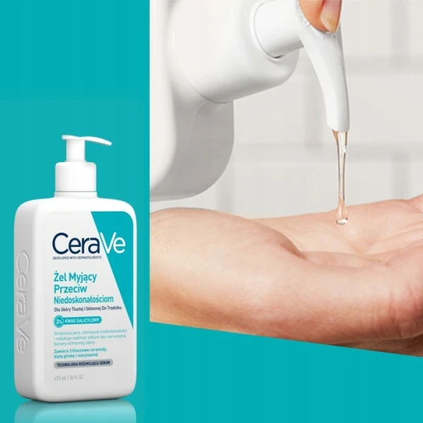 CeraVe, żel myjący przeciwko niedoskonałościom, 473 ml