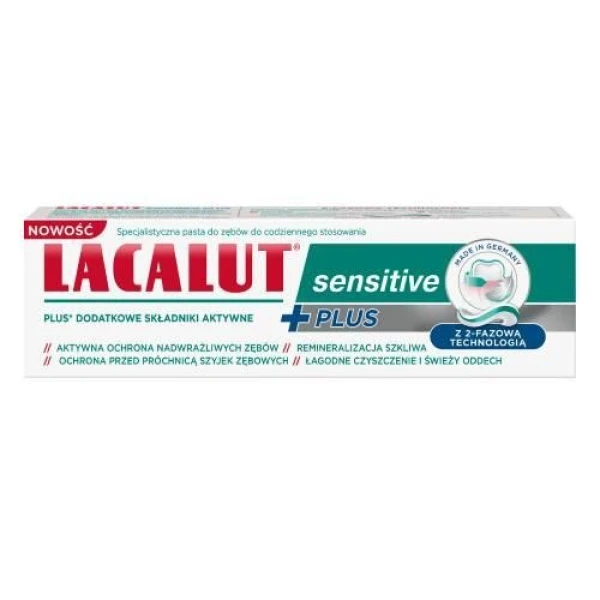 Lacalut Sensitive Plus Pasta do zębów wrażliwych, 75 ml