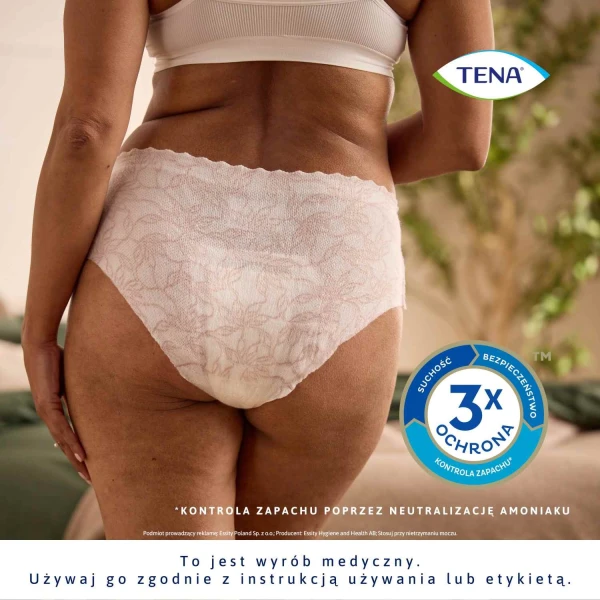 Tena Silhouette Plus White, dyskretne majtki chłonne dla kobiet, rozmiar L, 10 sztuk