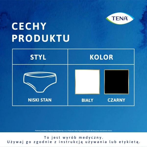 Tena Silhouette Plus White, dyskretne majtki chłonne dla kobiet, rozmiar L, 10 sztuk