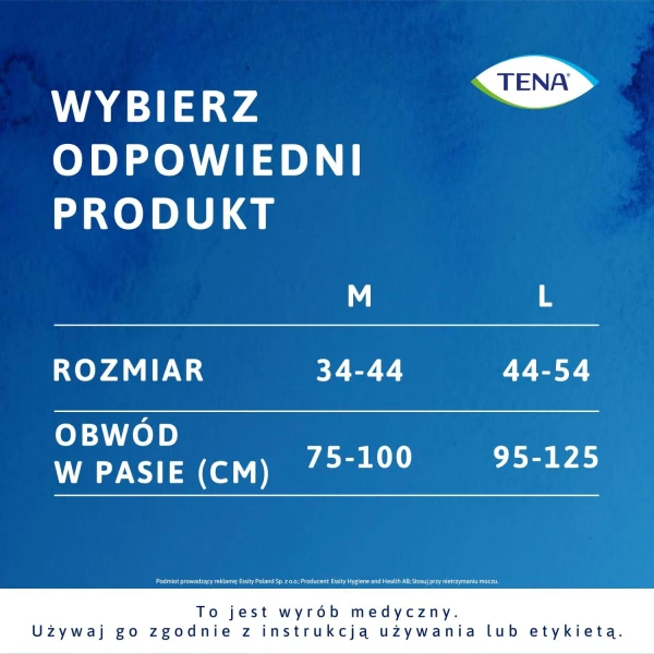 Tena Silhouette Plus White, dyskretne majtki chłonne dla kobiet, rozmiar L, 10 sztuk