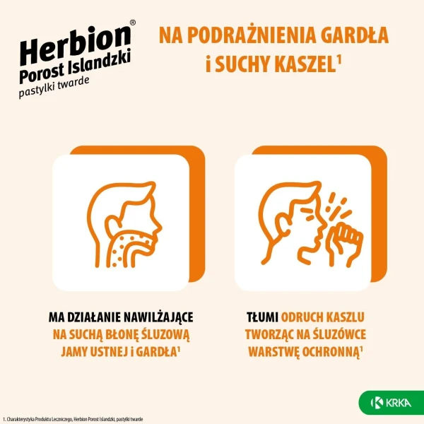 Herbion Porost Islandzki 3 mg, 24 pastylki twarde