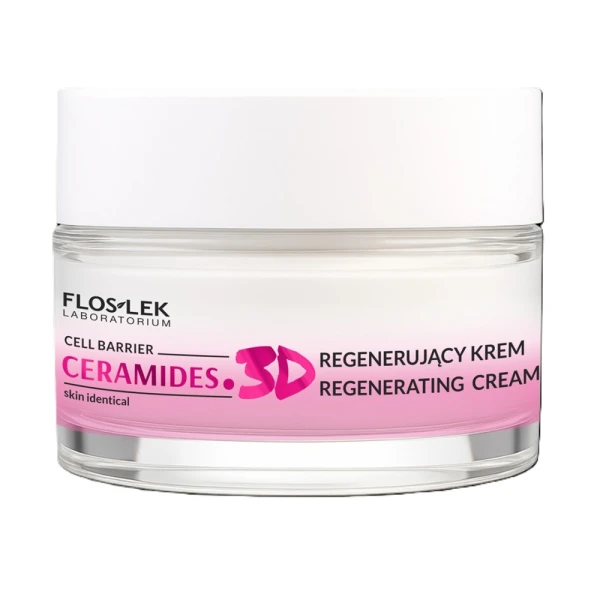 Floslek Laboratorium Ceramides. 3D, regenerujący krem do twarzy, 50 ml