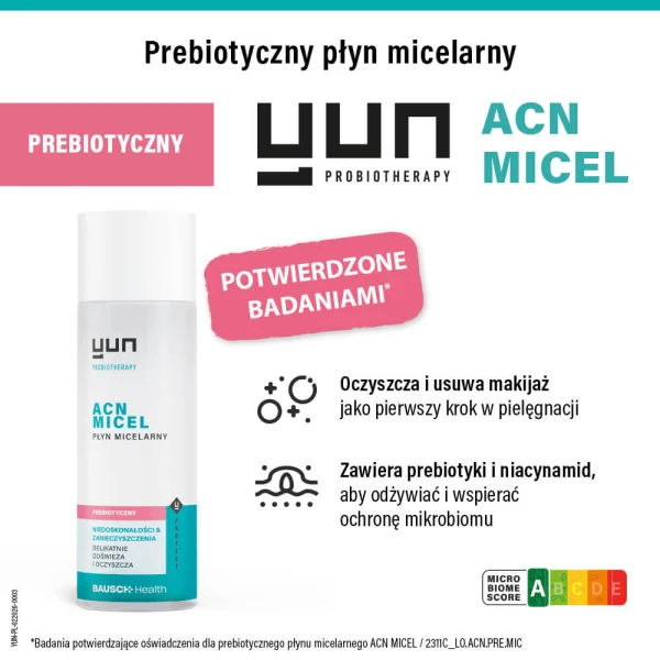 Yun Acn Micel Płyn micelarny, prebiotyczny, 200 ml