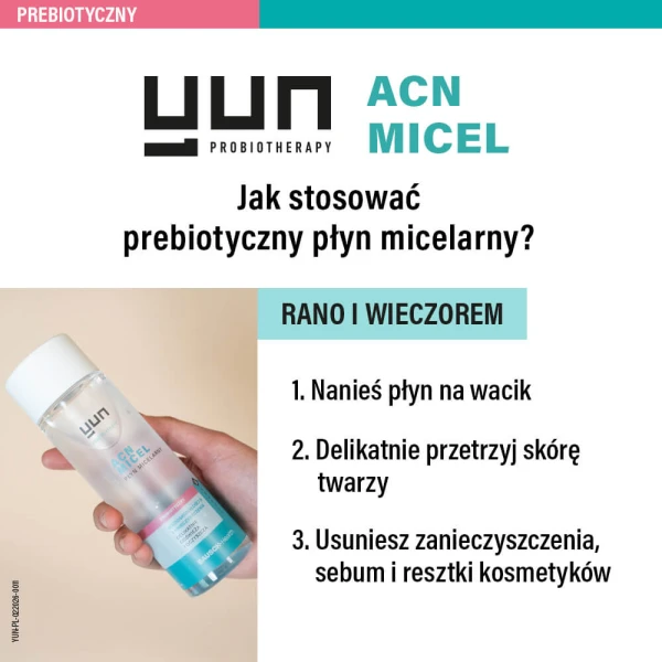 Yun Acn Micel Płyn micelarny, prebiotyczny, 200 ml
