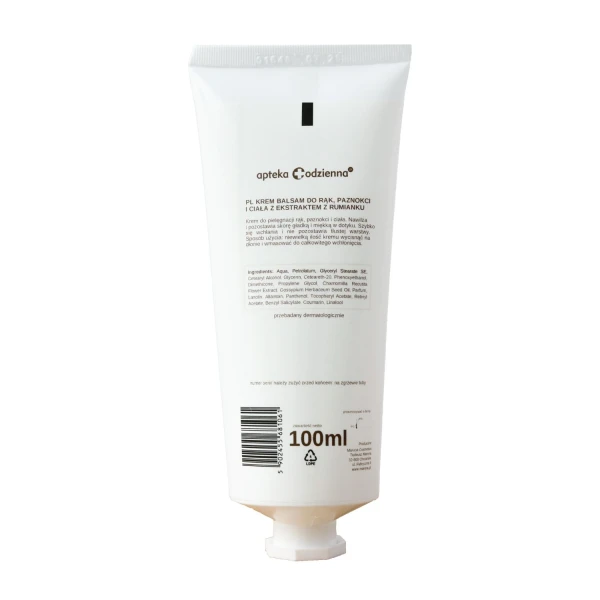Apteka Codzienna Krem do rąk, rumianek i bawełna, 100 ml