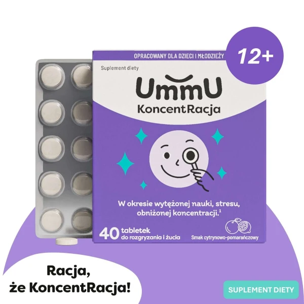 UmmU KoncentRacja, dla dzieci od 12 lat, 40 tabletek