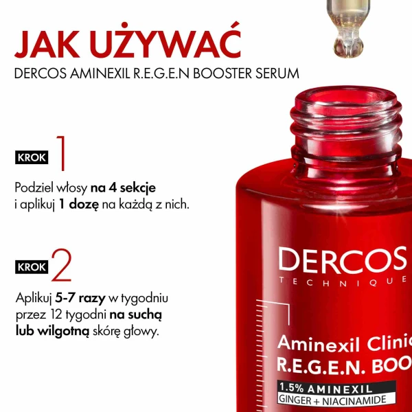 Vichy Dercos Aminexil Clinical R.E.G.E.N. Booster, serum do włosów, 90 ml