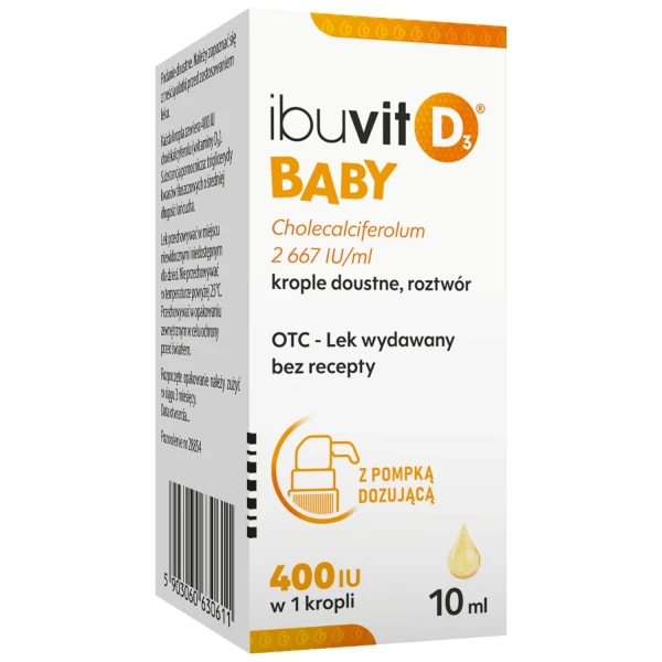 Ibuvit D3 Baby, krople doustne, roztwór, 10 ml