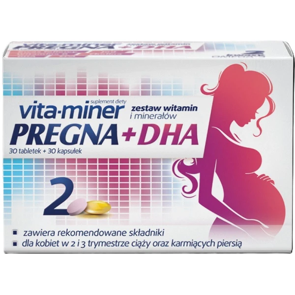 Vita-miner Pregna + DHA, 30 tabletek + 30 kapsułek