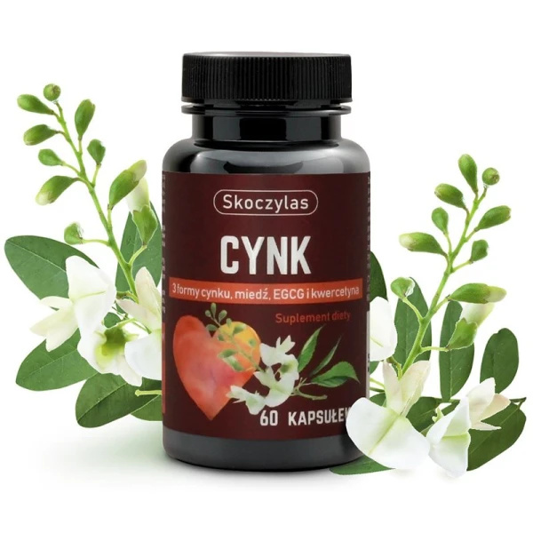 Skoczylas Cynk, 3 formy z miedzią EGCG, 60 kapsułek