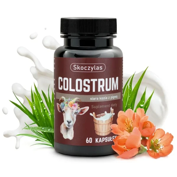 Skoczylas Colostrum, siara kozia z pigwą, 60 kapsułek