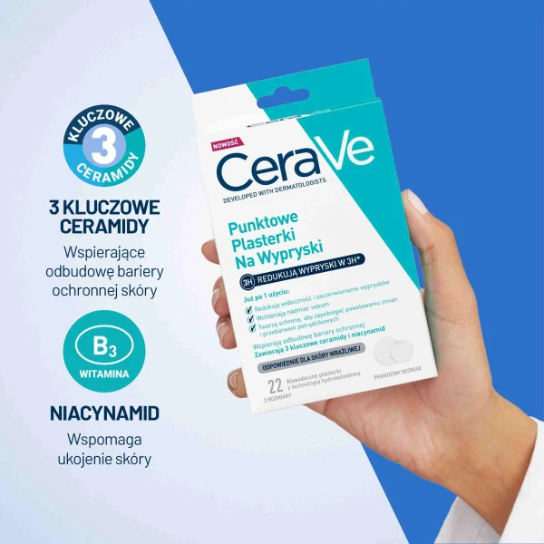 CeraVe Punktowe plasterki na wypryski, 22 sztuki