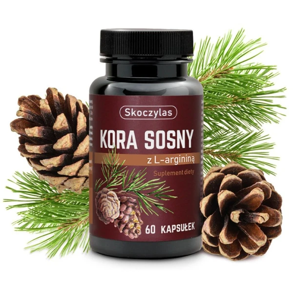 Skoczylas Kora Sosny z Argininą, 60 kapsułek