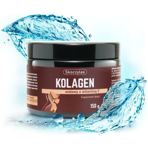Skoczylas Kolagen wołowy z witaminą C, proszek, 150 g