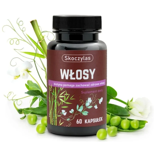 Skoczylas Włosy, L-cysteina, biotyna, L-metionina, 60 kapsułek