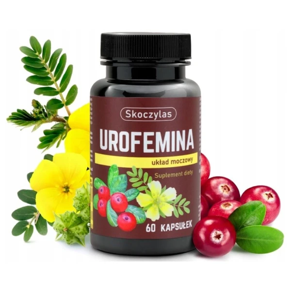 Skoczylas Urofemina, układ moczowy, D-mannoza, laktoferyna, 60 kapsułek