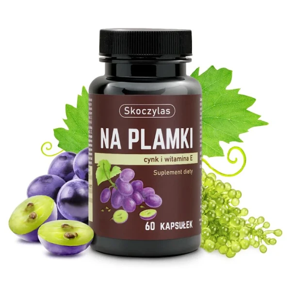 Skoczylas Na Plamki, cynk, beta karoten, witamina E, 60 kapsułek