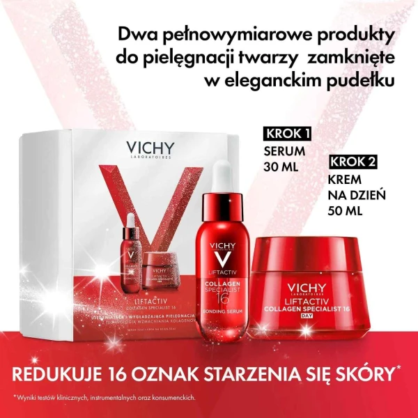 Zestaw Vichy Liftactiv Collagen Specialist 16, krem na dzień, 50 ml + serum, 30 ml