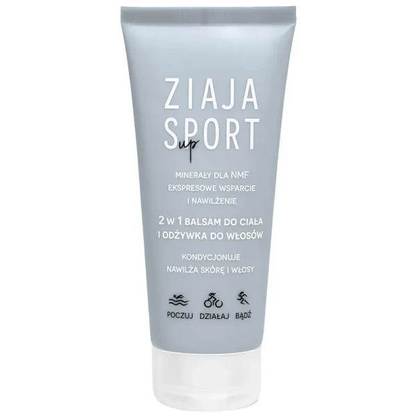 Zestaw Ziaja Sport Up, balsam do ciała i odżywka do włosów 2w1, 200 ml + szampon i żel pod prysznic 2w1, 200 ml + krem do rąk i stóp, 100 ml + antyperspirant i serum 2w1, 60 ml