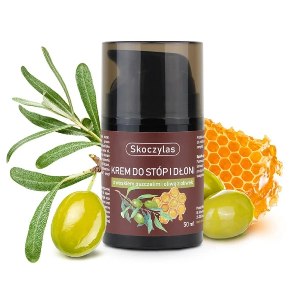 Skoczylas, krem do stóp i dłoni z woskiem pszczelim i oliwą z oliwek, 50 ml