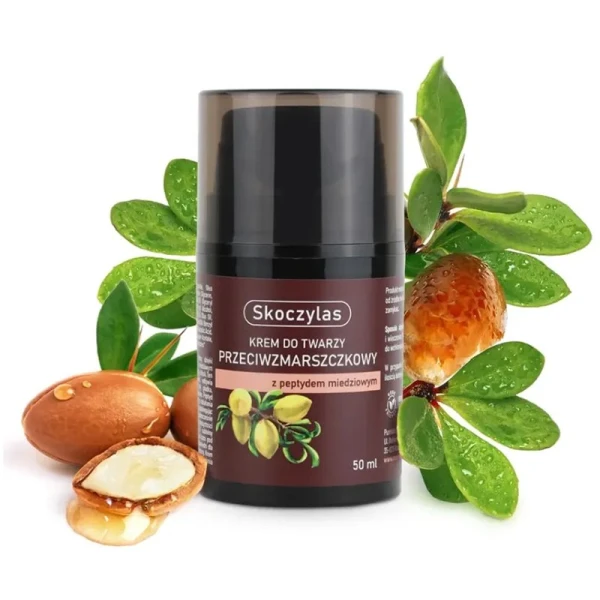 Skoczylas, przeciwzmarszczkowy krem do twarzy z peptydem miedziowym, 50 ml