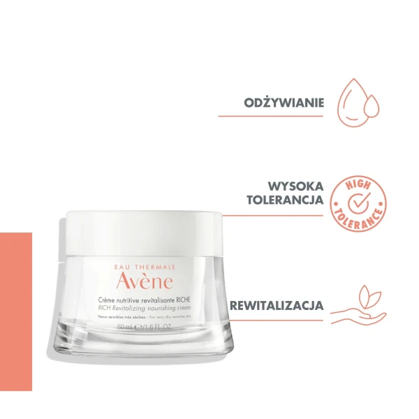 Zestaw Avene, Les Essentiels, odżywczy krem rewitalizujący o bogatej konsystencji, 50 ml + Dermabsolu, krem wypełniający kontur oka, 15 ml