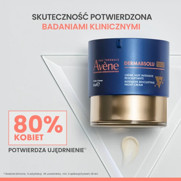 Zestaw Avene Dermabsolu na noc, intensywnie liftingujący krem na noc, 40 ml + krem wypełniający kontur oka, 15 ml