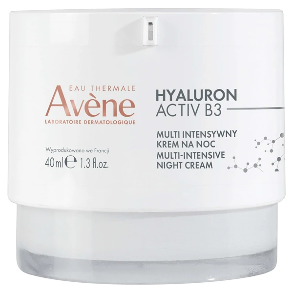 Zestaw Avene Hyaluron Activ B3 na noc, multi intensywny krem na noc, 40 ml + krem pod oczy o potrójnym działaniu korygującym, 15 ml