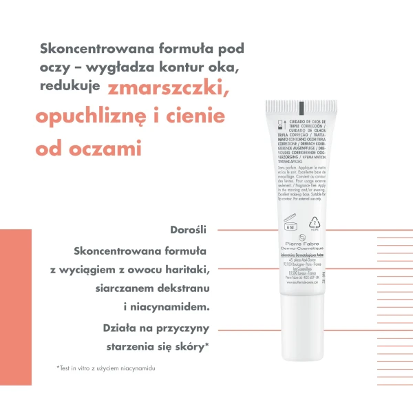 Zestaw Avene Hyaluron Activ B3 na dzień, krem odbudowujący komórki, 50 ml + krem pod oczy o potrójnym działaniu korygującym, 15 ml