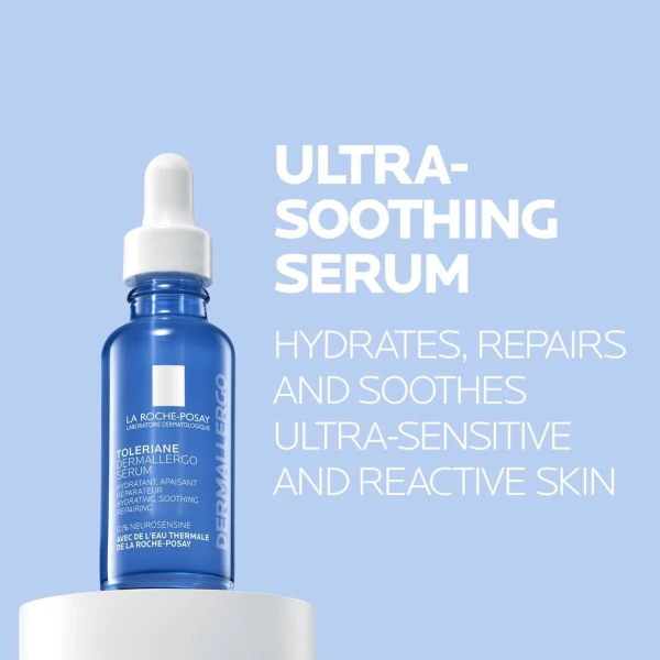 La Roche-Posay Toleriane Ultra Dermallergo, kojące serum nawilżające, skóra wrażliwa i skłonna do alergii, 30 ml