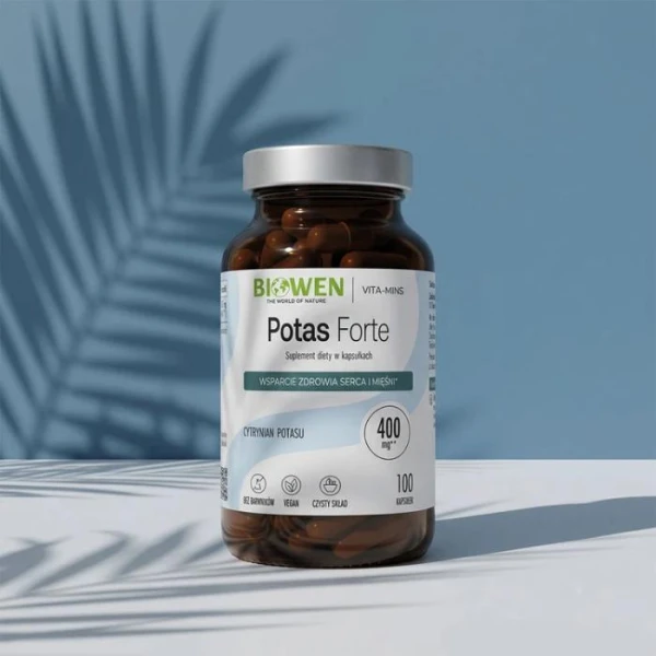 Biowen Potas Forte, cytrynian potasu, 100 kapsułek