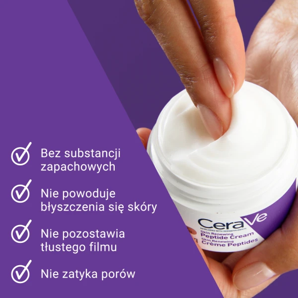 CeraVe Skin Renewing, krem do twarzy z peptydami, 48 g