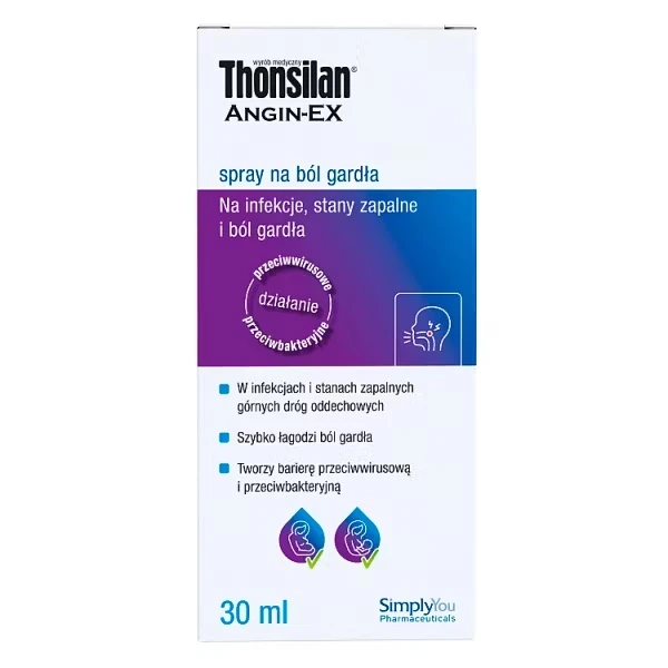Thonsilan Angin-EX, spray na ból gardła, 30 ml