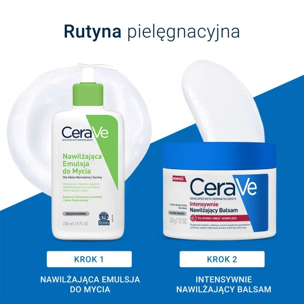 CeraVe, intensywnie nawilżający balsam, skóra bardzo sucha i szorstka, 340 g